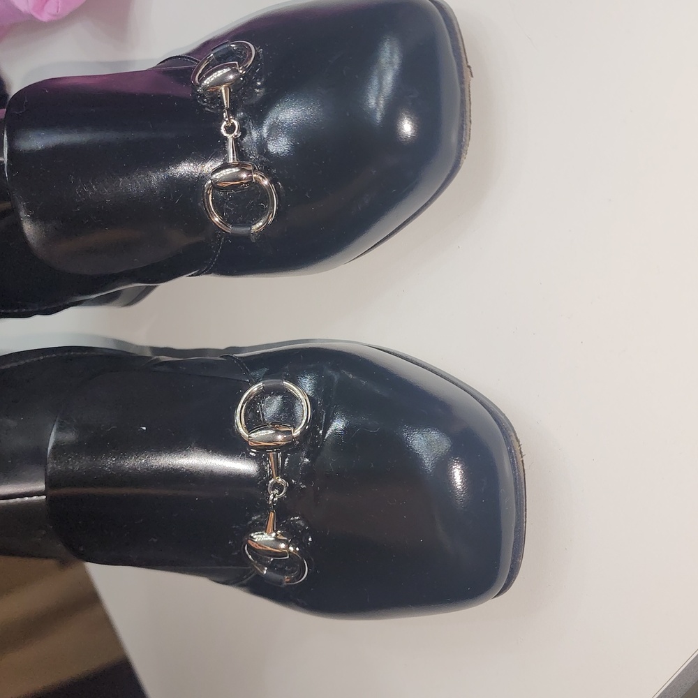 GUCCI LILIAN EUC KNEE HIGH BLACK BOOTS WORN 1X SIZE 38.5 IN BOX - Picture 5 of 9